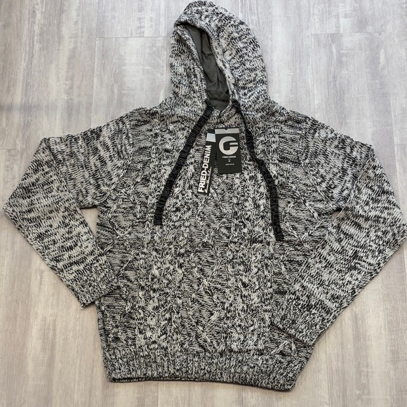 Fried Denim Other - Fried Denim Premium Denim Collection Knitted Sweater Hooded New w Tags Medium